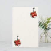 Erdbeeren und Creme Briefpapier (Stehend Vorderseite)