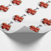 Erdbeeren und Creme Geschenkpapier (Ecke)