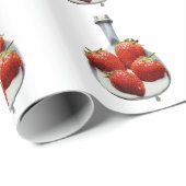 Erdbeeren und Creme Geschenkpapier (Rolleneckpunkt)