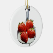 Erdbeeren und Creme Keramik Ornament (Rechts)