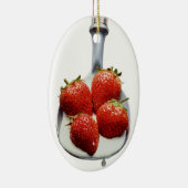 Erdbeeren und Creme Keramikornament (Rechts)