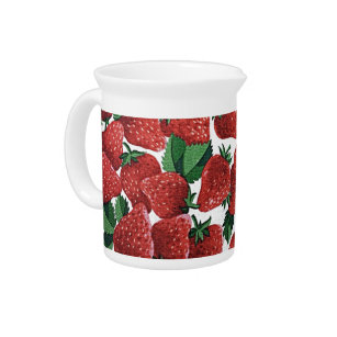 Erdbeeren und Creme Muster Getränke Pitcher