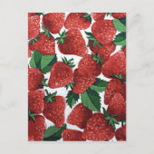 Erdbeeren und Creme Postkarte (Vorderseite)
