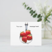 Erdbeeren und Creme Postkarte (Stehend Vorderseite)