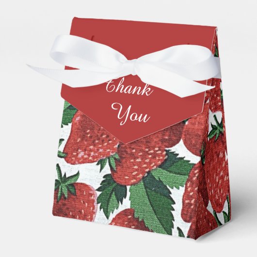 Erdbeeren und Creme Sommer Muster Geschenkschachtel (Vorderseite)