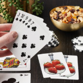 Erdbeeren und Creme Spielkarten (In Situ)