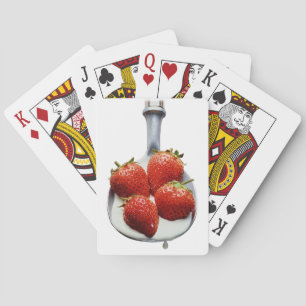 Erdbeeren und Creme Spielkarten