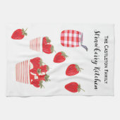Erdbeeren und Creme Summer Red White Hübsch Geschirrtuch (Horizontal)