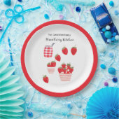 Erdbeeren und Creme Summer Red White Hübsch Pappteller (Party)