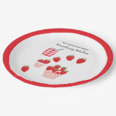 Erdbeeren und Creme Summer Red White Hübsch Pappteller (Schrägansicht)