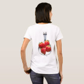 Erdbeeren und Creme T-Shirt (Schwarz voll)