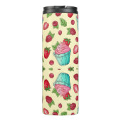 Erdbeeren und Cupcakes Thermosbecher (Rückseite)