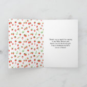 Erdbeeren und Daisies Babydusche Dankeskarte (Innenseite)
