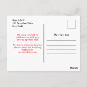 Erdbeeren und Daisies Wedding speichern das Datum Postkarte (Rückseite)