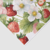 Erdbeeren und Erdbeeren-Blume Seidenpapier (Ausschnitt)