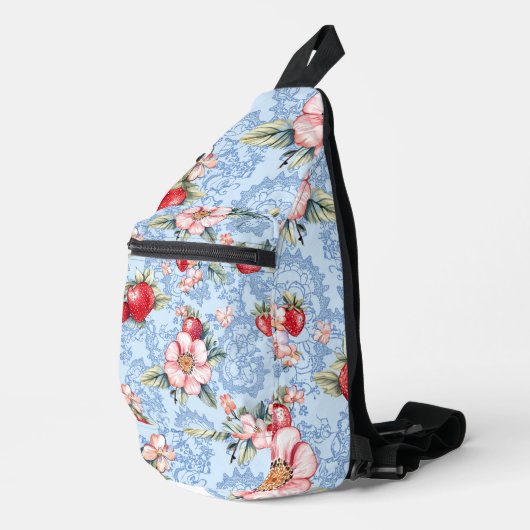 Erdbeeren und Erdbeeren Crossbody Bag (Rechte Ecke)
