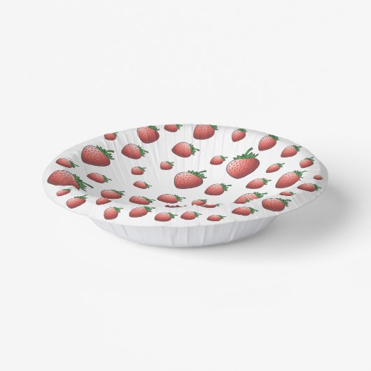 Erdbeeren und Erdbeeren Pappteller (Gewinkelt)