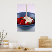 Erdbeeren und Foto Poster (Küche)
