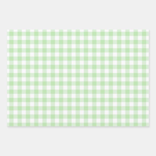 Erdbeeren und Gingham Pink & Green Wrapping Paper Geschenkpapier Set (Vorderseite 3)