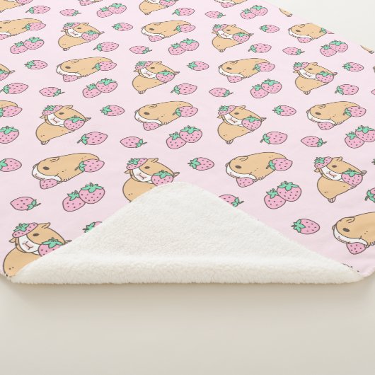 Erdbeeren und Guinea, rosa Sherpadecke (3/4)