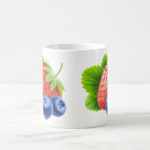 Erdbeeren und Heidelbeeren Kaffeetasse (Mittel)