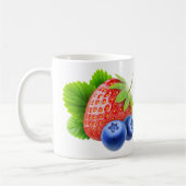 Erdbeeren und Heidelbeeren Kaffeetasse (Links)