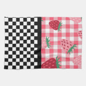 Erdbeeren und Karton Geschirrtuch (Horizontal)
