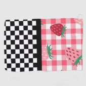 Erdbeeren und Karton Golfhandtuch (Horizontal)