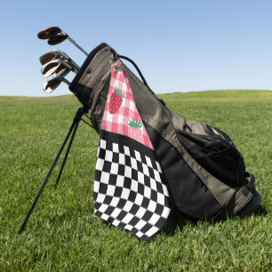 Erdbeeren und Karton Golfhandtuch