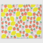 Erdbeeren und Lemon Wrapping Paper Geschenkpapier (Flach)