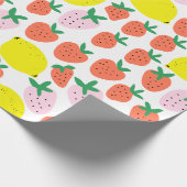 Erdbeeren und Lemon Wrapping Paper Geschenkpapier (Ecke)