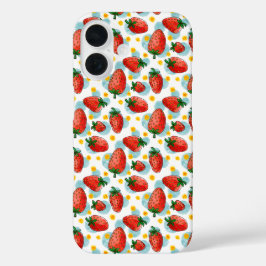 Erdbeeren und Milcherzeugnisse iPhone 16 Hülle