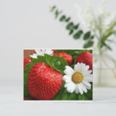 Erdbeeren und Milcherzeugnisse Postkarte (Stehend Vorderseite)