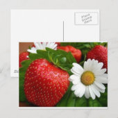 Erdbeeren und Milcherzeugnisse Postkarte (Vorne/Hinten)