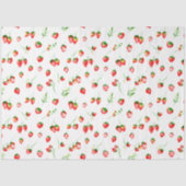 Erdbeeren und Milchmuster Seidenpapier (Vorderseite)