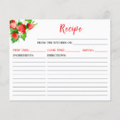 Erdbeeren und Milchrezeptkarte (Vorderseite)