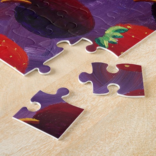 Erdbeeren und Pflaumen Puzzle (Seite)
