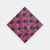 Erdbeeren und Pflaumen Rote Früchte Serviette (Ecke)