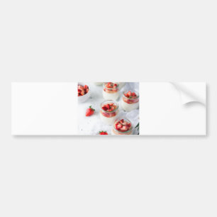 Erdbeeren und Rahm Autoaufkleber