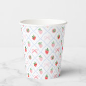 Erdbeeren und Rippenbeeren Pappbecher (Rückseite)