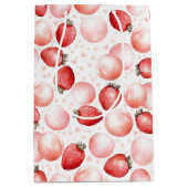 Erdbeeren und rosa Balloons Niedliche Sommergesche Mittlere Geschenktüte (Vorderseite)