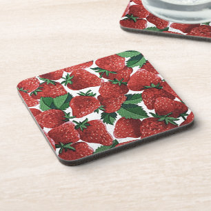 Erdbeeren und Sahne Getränkeuntersetzer