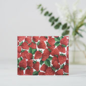 Erdbeeren und Sahne Postkarte (Stehend Vorderseite)