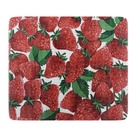 Erdbeeren und Sahne Schneidebrett (Vorderseite)