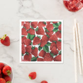 Erdbeeren und Sahne Serviette (Beispiel)