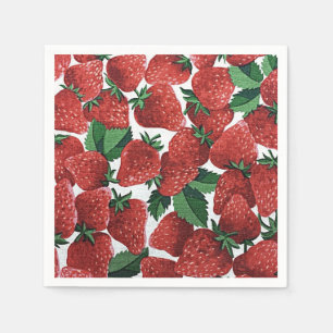 Erdbeeren und Sahne Serviette