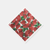 Erdbeeren und Sahne Serviette (Ecke)