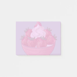 Erdbeeren und Schlagsahne Post-it Klebezettel
