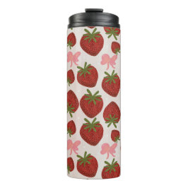 Erdbeeren und Schleifen Thermal Tumbler Thermosbecher