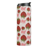Erdbeeren und Schleifen Thermal Tumbler Thermosbecher (Nach links gedreht)